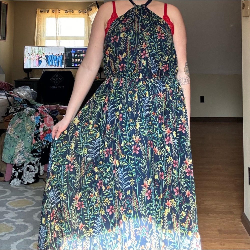 Eloquii Halter Wildflower dress 18